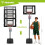 Aro de baloncesto ajustable con tablero y balón 3