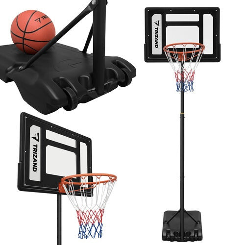 Aro de baloncesto ajustable con tablero y balón