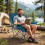 Oversized Camping Chair with Cup Holder - Blue, 500 lbs Capacity 1