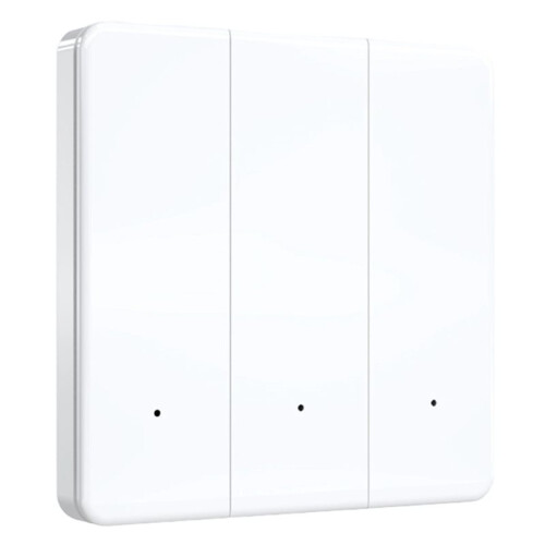 EU Tuya WiFi  Button Wall , Alexa Voice App Remote  Home Light  Three-Way Single Control White 1