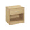 Bedside Table - Wood - Straw Yellow - With Drawer and Open Compartment 1