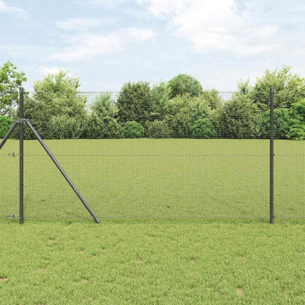 Vidaxl Welded Wire Fence 5000 X 120 Cm Grey