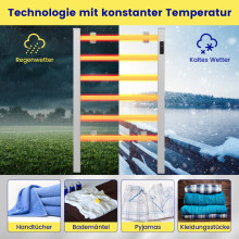 Ensemble de rénovation « Smart » pour salle de bains (2 pièces) – Sèche-serviettes électrique à 6 barres et miroir LED anti-buée