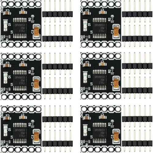 WWZMDiB 6Pcs DRV8833  Motor Driver Controller Board 1.5A Dual H Bridge Dual-Channel Motor Driver Module