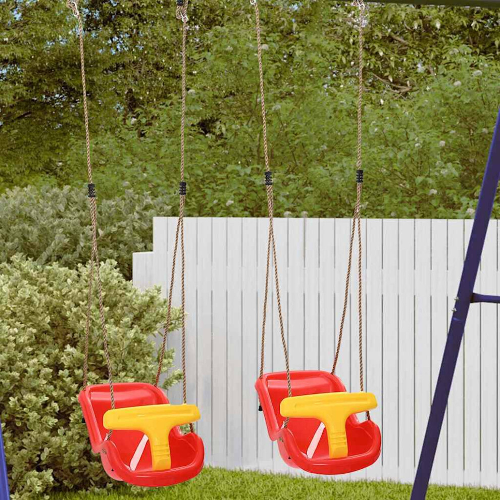 Vidaxl Baby Swing 2 Pcs Red 36 X 43 X 42 Cm Plastic