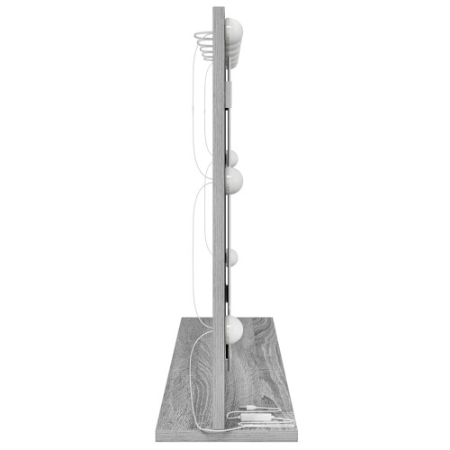 VidaXL vidaXL Vanity Mirror Rectangular Grey Sonoma 80 x 55 x 18 cm 1