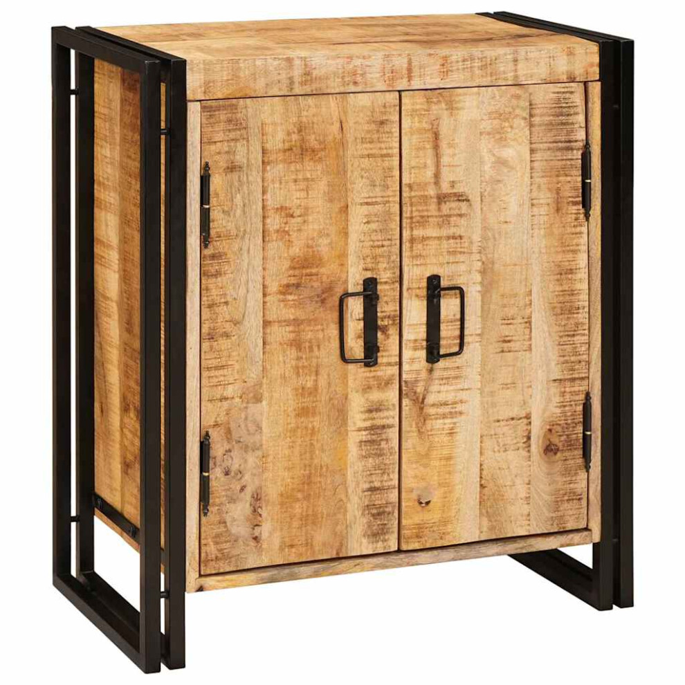 Vidaxl Bedside Cabinet Brown 66 X 35 X 76 Cm Soild Rough Mango Wood