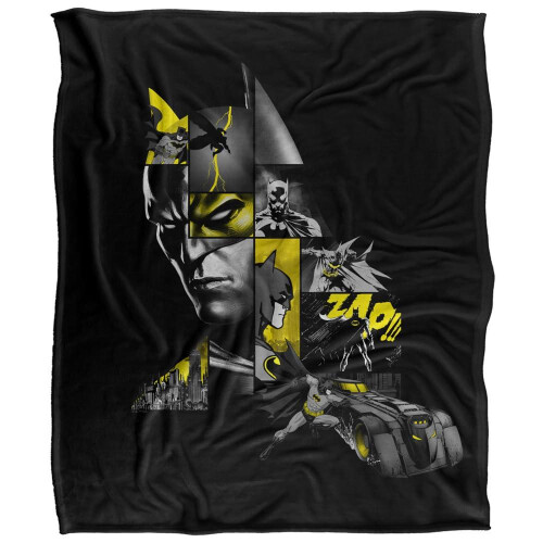 Batman (147cm x 91cm, Multicoloured) Batman Panel Blanket