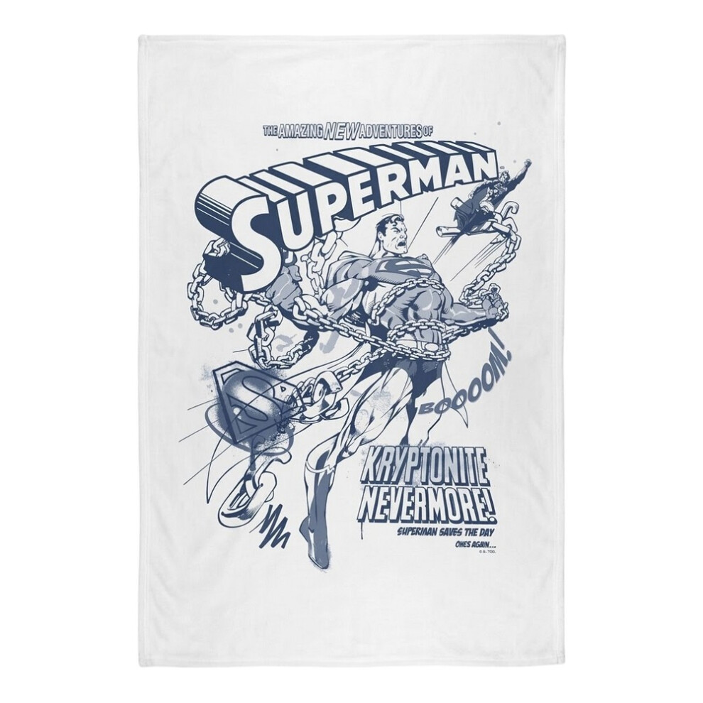 Superman (147Cm X 91Cm, Multicoloured) Silky Comic Cover Throw