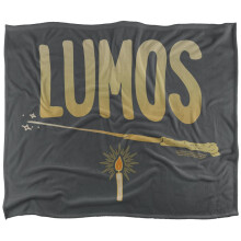 (147cm x 91cm, Multicoloured) Harry Potter Lumos Wand Blanket