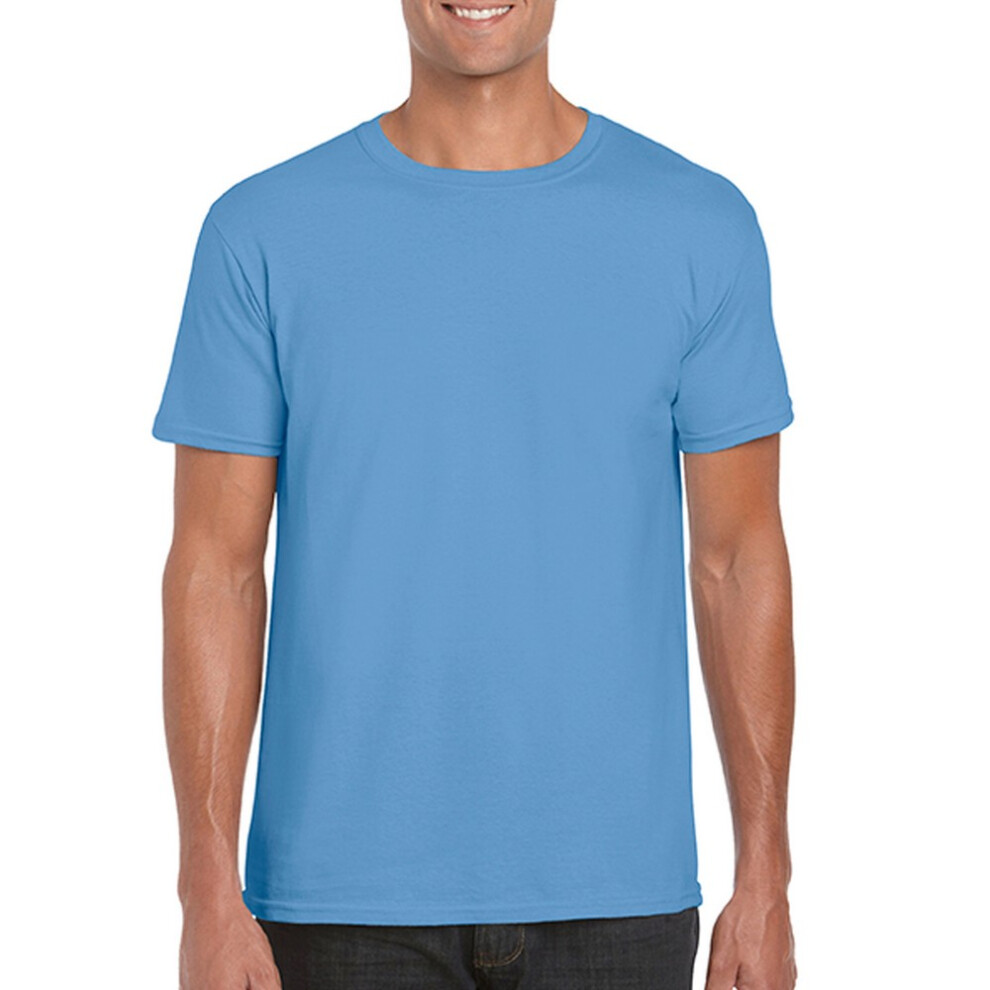 Gildan (L, Carolina Blue) Mens Soft Style Ringspun T Shirt