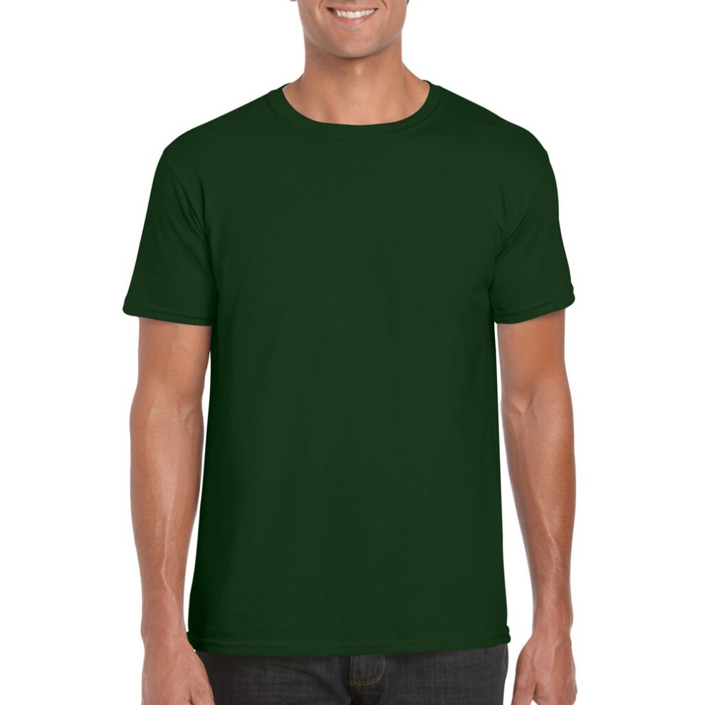 Gildan (S, Forest) Mens Soft Style Ringspun T Shirt