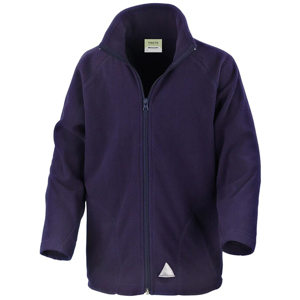 Result (Xl, Navy Blue) Core Childrens/Kids Micron Fleece Jacket