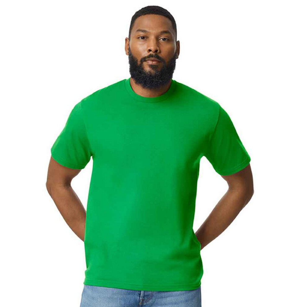 Gildan (L, Irish Green) Mens Midweight Soft Touch T-Shirt