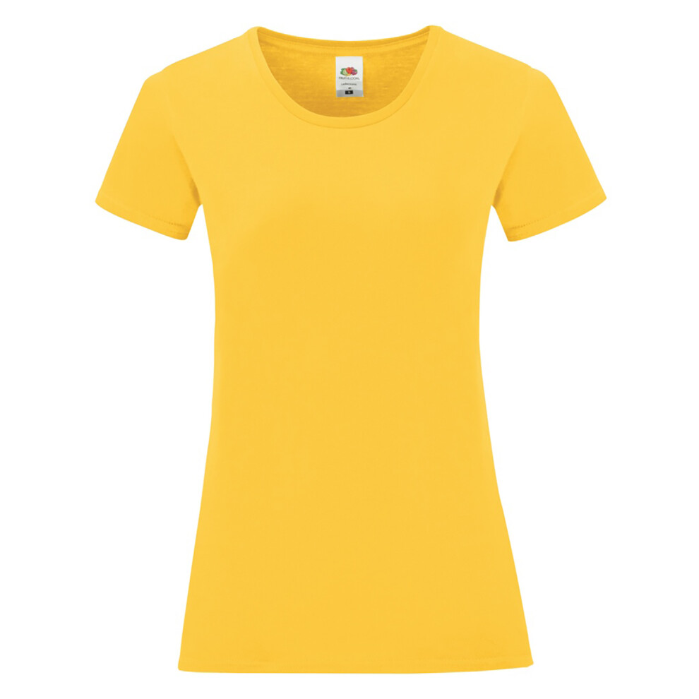 Fruit Of The Loom (L, Sunflower Yellow) Womens/Ladies Iconic T-Shirt