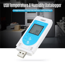 5X TempU 03 Enregistreur de DonnéEs D'Humidité de TempéRature USB RéUtilisable Enregistreur de DonnéEs RH TEMP Enregistreur D'Humidité Compteur