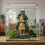 Aquariumtempelornament, grotschuilplaats van polyhars 3
