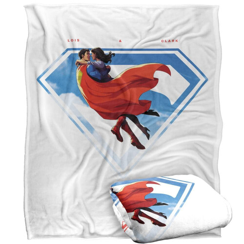 Superman (147cm x 91cm, Multicoloured) Superman Shield Lois Lane Blanket 1