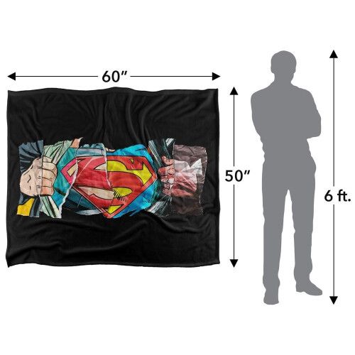 Superman (152cm x 127cm, Multicoloured) Superman Super Reveal Blanket 1