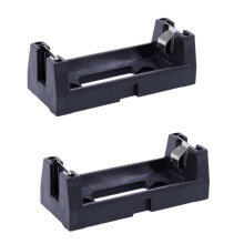 2X Plastic Shell 3V CR123A Button Cell Battery Sockets Holder Case Black