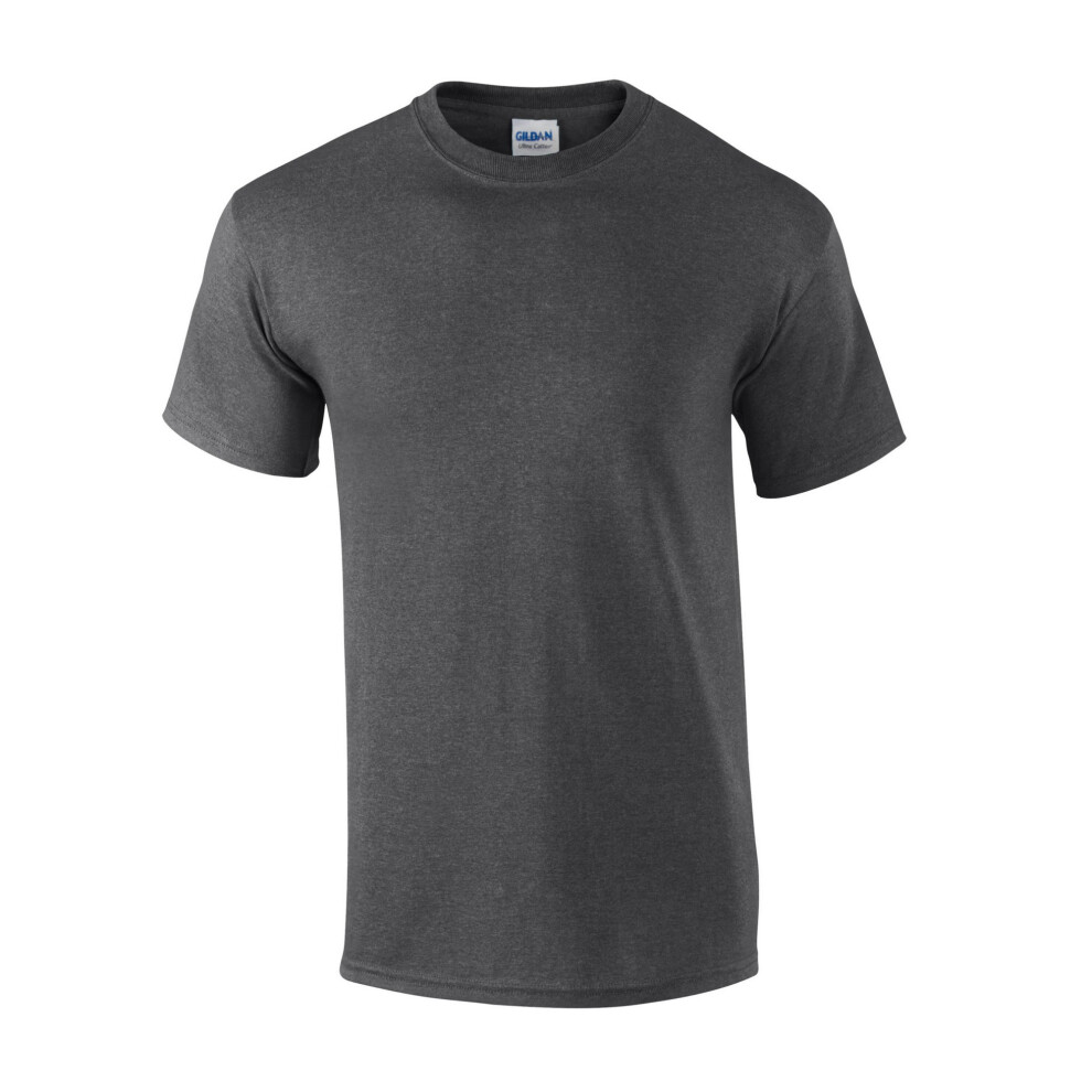 Gildan (L, Dark Heather) Unisex Adult Heather T-Shirt