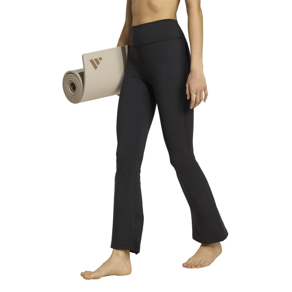 Adidas (14 Uk R, Black) Womens/Ladies Essentials Flared Leggings