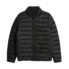 (M, Evergreen) Farah Mens Joel Quilted Regular Puffer Jacket