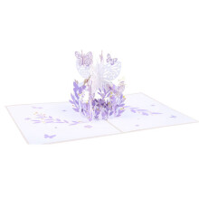 3X  Butterfly Birthday PopUp Card, Butterfly Flower Basket 3D Greeting Cards for Women Girl Daughter, Mothers Day
