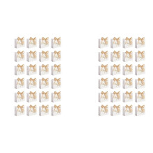 48Pack Small Thank You Gift Bag Party Favor Bags Treat Boxes with Gold Bow Ribbon, Paper Gift Bags,F