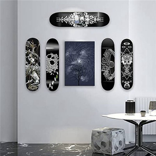 18 Pack Skateboard Floating Deck Display Wall Mount Rack Holder Hanger Fit Home Storage Display 1