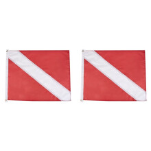 2X Taucher-Flaggen-Boots-Signalflaggen-Schnorchelboot-Signal-Floater-Flagge für Unterwasser-GeräTetauchen Speerfischen