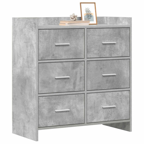 VidaXL vidaXL Sideboard Concrete Grey 75 x 33 x 80 cm Engineered Wood 1