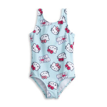 (7-8 Years) Hello Kitty 1 Piece Swimming Costume (Girls Blue)