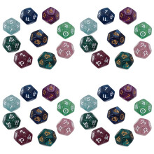36Pcs Pearl 12-Sided Astrology Signs Dice for Divination Toys Multi Sided Dice Type A