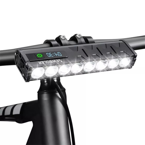 Φως ποδηλάτου LED NEWBOLER 10000mAh (μπροστά) με διπλή βάση και τροφοδοτικό 1