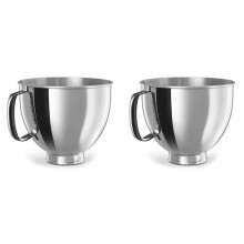 2X Stainless Steel Bowl for Classic&Artisan Series 4.5-5 QT Tilt- Mixer, 5 Quart 304 Stainless Steel Bowl
