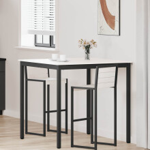 vidaXL Bar Table White 110 x 110 x 105 cm Solid Pine Wood