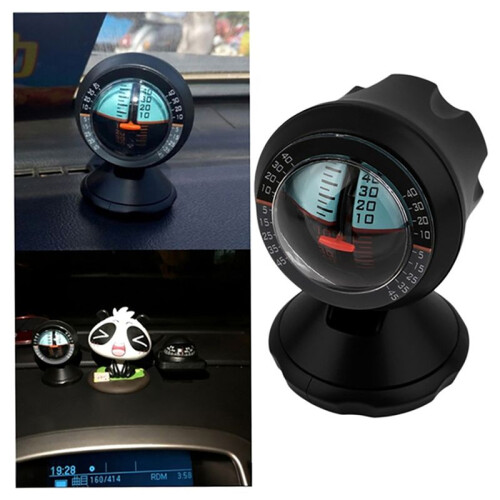 2X Car Inclinometer Level Tilt Gauge Indicator Angle Slope Level Meter Finder Tool Gradient Balancer 1
