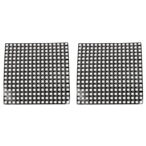 2X WS2812 RGB LED Matrix Panel Individually Addressable Flexible for Video Display, DC5V (16x16)