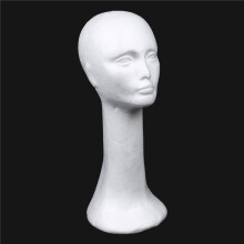 4X Long Neck Female Foam Model Glasses Hair Wig Mannequin Hat Stand