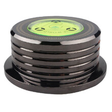 2X Aluminum Vinyl Record Weight HiFi 50HZ LP Disc Stabilizer Turntable Vinyl Aluminum Alloy Weight Clamp Black