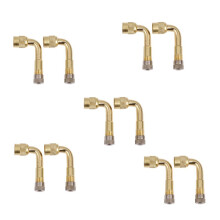 10 Pcs Valve Extension Valve Tire Brass 90 Degree Universal for Truck Car Motorcycle