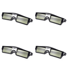 4X Rechargeable Active Shutter 3D Glasses for ALL DLP Projector