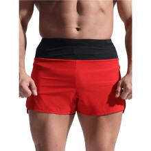 Herrarnas Löpning Gym Sportshorts Andningsbara Professionella för Maratonträning Fitness Röd XXL