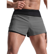 Herrarnas Löpning Gym Sportshorts Andningsbara Professionella för Maratonträning Fitness Grå M