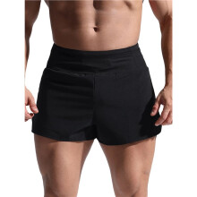 Herrarnas Löpning Gym Sportshorts Andningsbara Professionella för Maratonträning Fitness Svart M