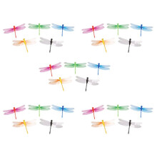 25Pcs 8cm 3D Artificial Dragonflies Fridge Magnet for Home Christmas Wedding Decoration, Colors Randomly Send