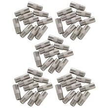 50Pcs Straight Metal F Type Female to TV PAL Male RF Connector Adapter