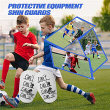 2 Pairs EVA Shin Pads Wear-Resistant Shock Absorbing Soccer Leg Protector Football Training Shin Guards S White