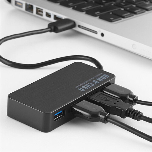 2X USB 3.0 Hub 4-Poorts Snelle, Slanke, Compacte Uitbreidingssplitter 2